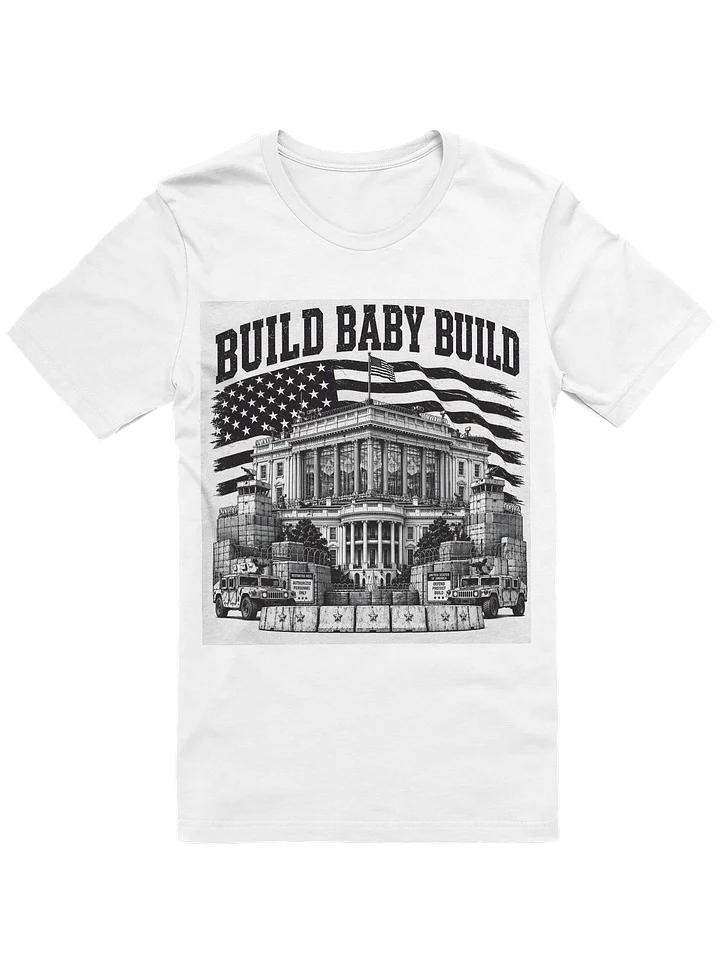 Women’s BUILD BABY BUILD — B/W Ballroom Graphic White Blend tee product image (1)
