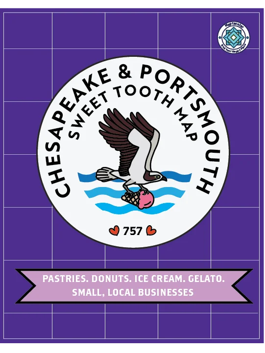 Chesapeake & Portsmouth 2025 Sweet Tooth Trail Map - instant digital download product image (1)