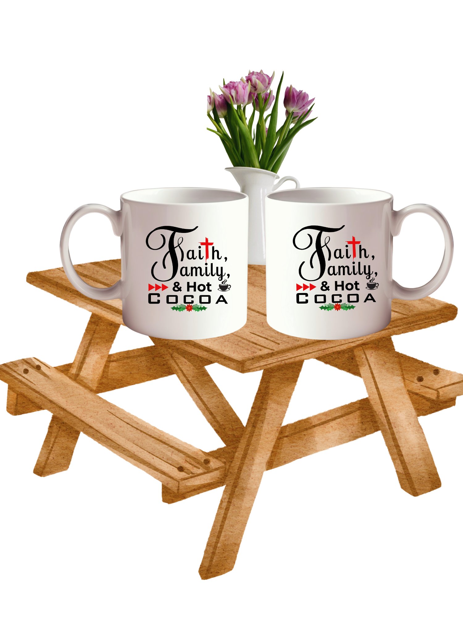 Faith, Family & Hot Cocoa Ceramic Mug | Christian Christmas Mug | Holiday Gift for Believers & Moms product image (19)