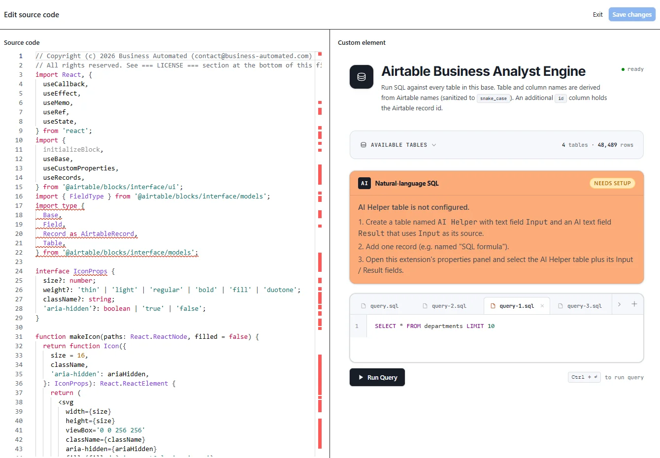 Business Analyst Engine (SQL reports for Airtable) product image (5)