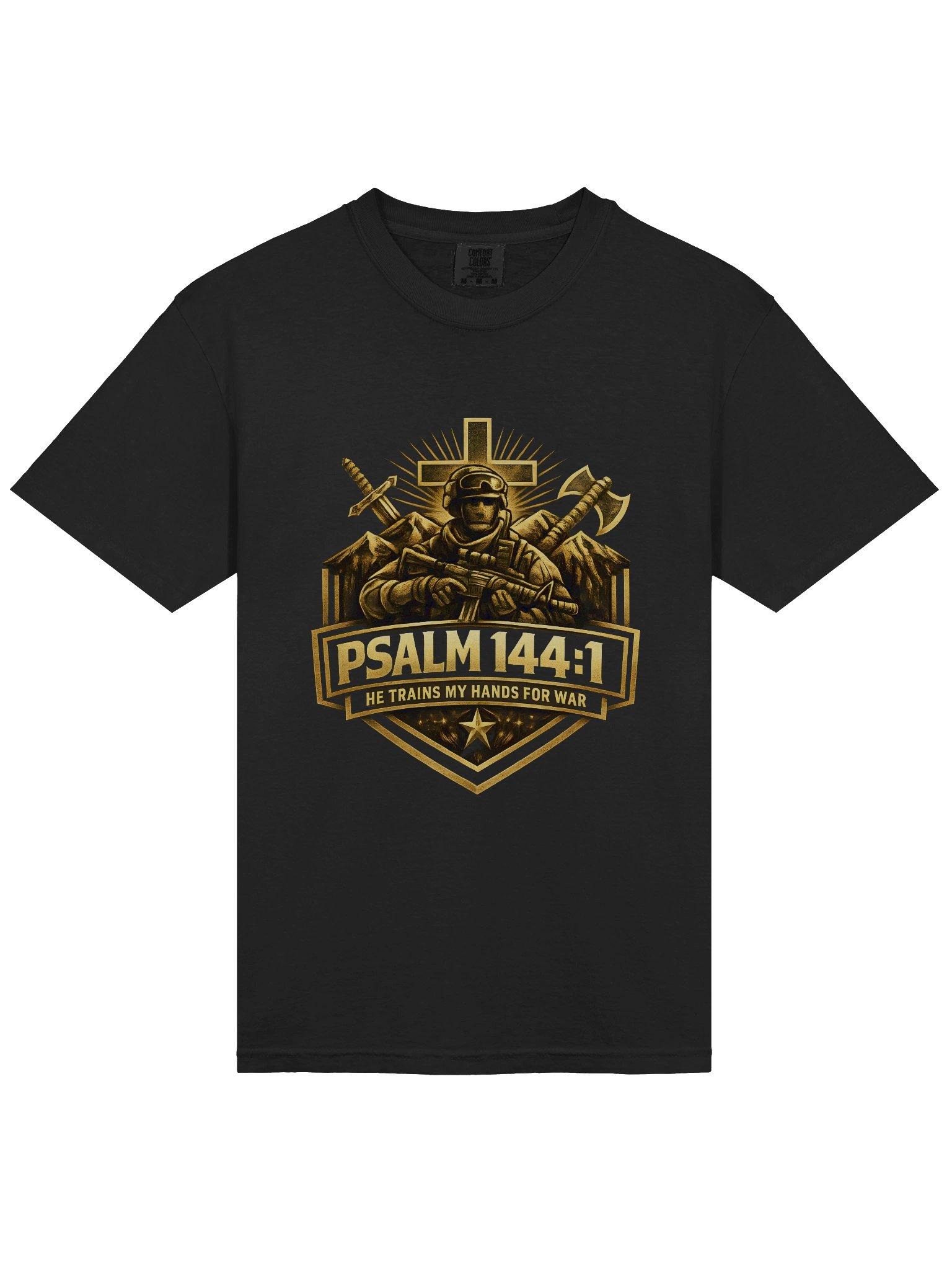 Psalm 144:1 Tactical Shield Tee product image (9)