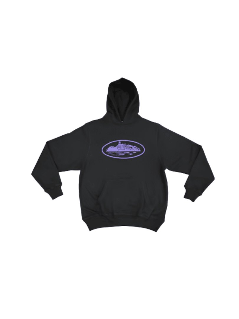 Corteiz Alcatraz Hoodie Black/Purple product image (1)