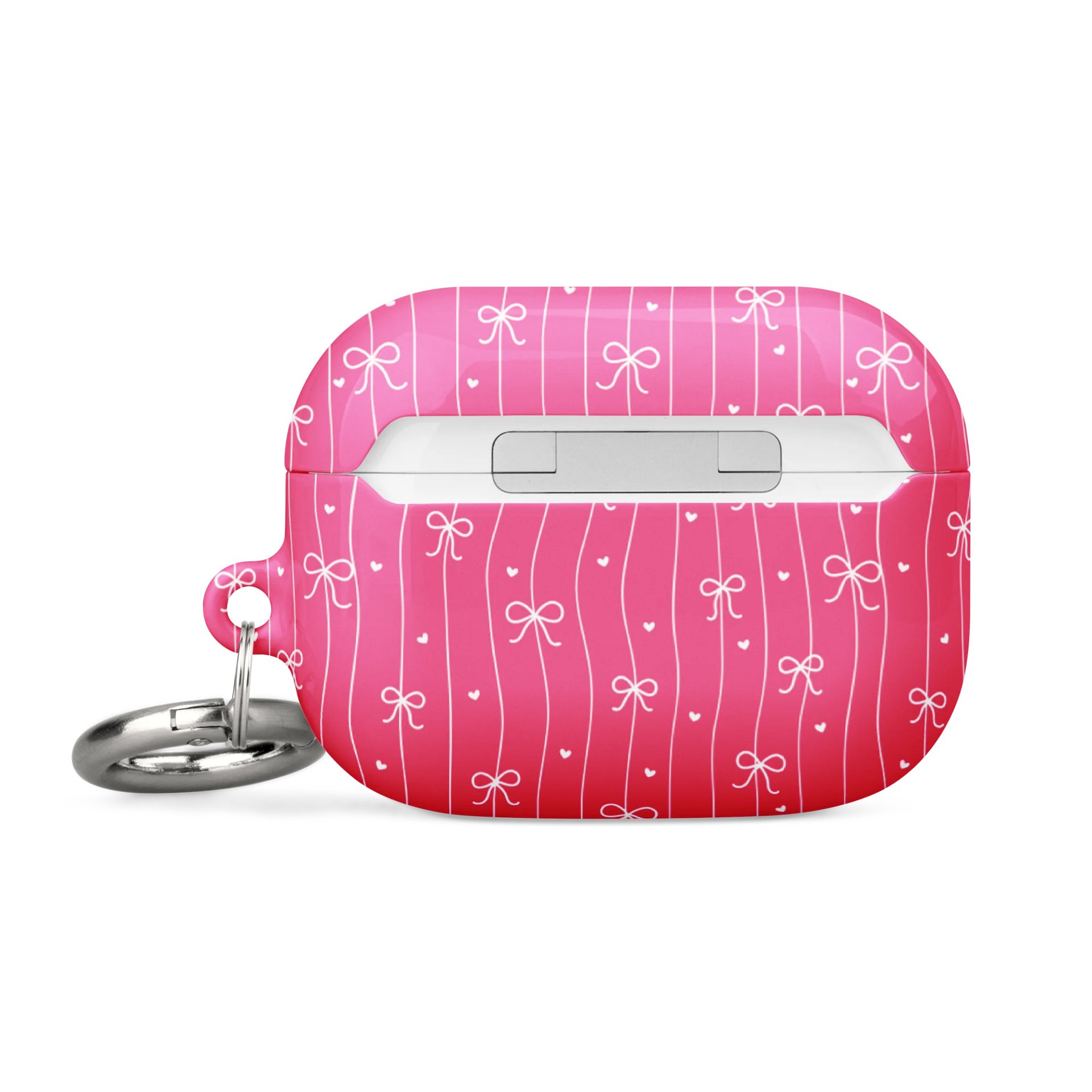 Pink Bow Coquette All-Over Print AirPods® - Pro Gen 1 and 2 Gen 1 and 2, Gen 3 Cases. product image (3)