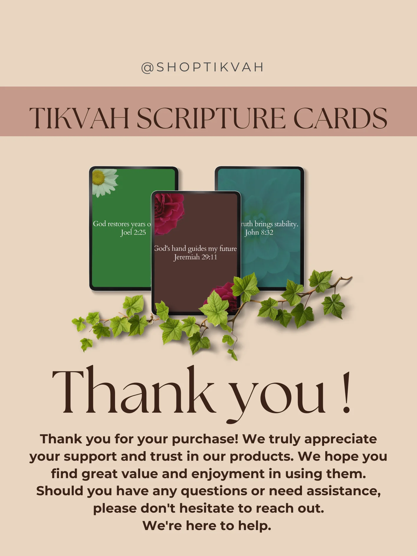 TIKVAH Scripture Cards Printable product image (5)