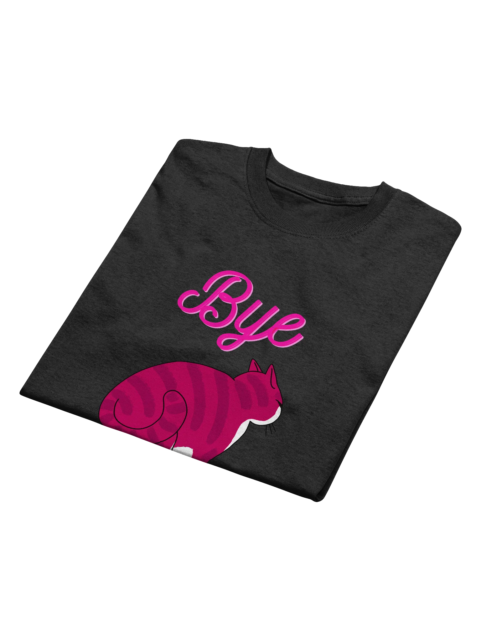 "Bye" Pink Skater Cat Classic T-shirt Multicolor product image (8)