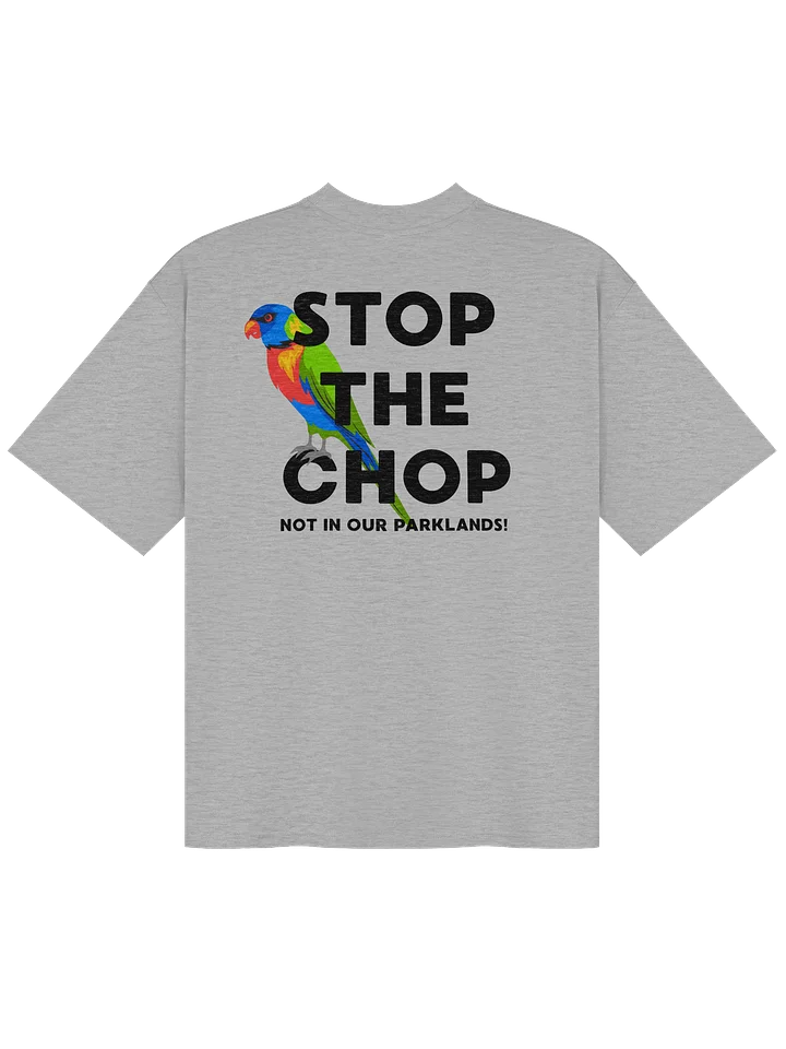 STOP THE CHOP | Rainbow Lorikeet (Black Print) | Premium Organic Oversized T-Shirt product image (1)