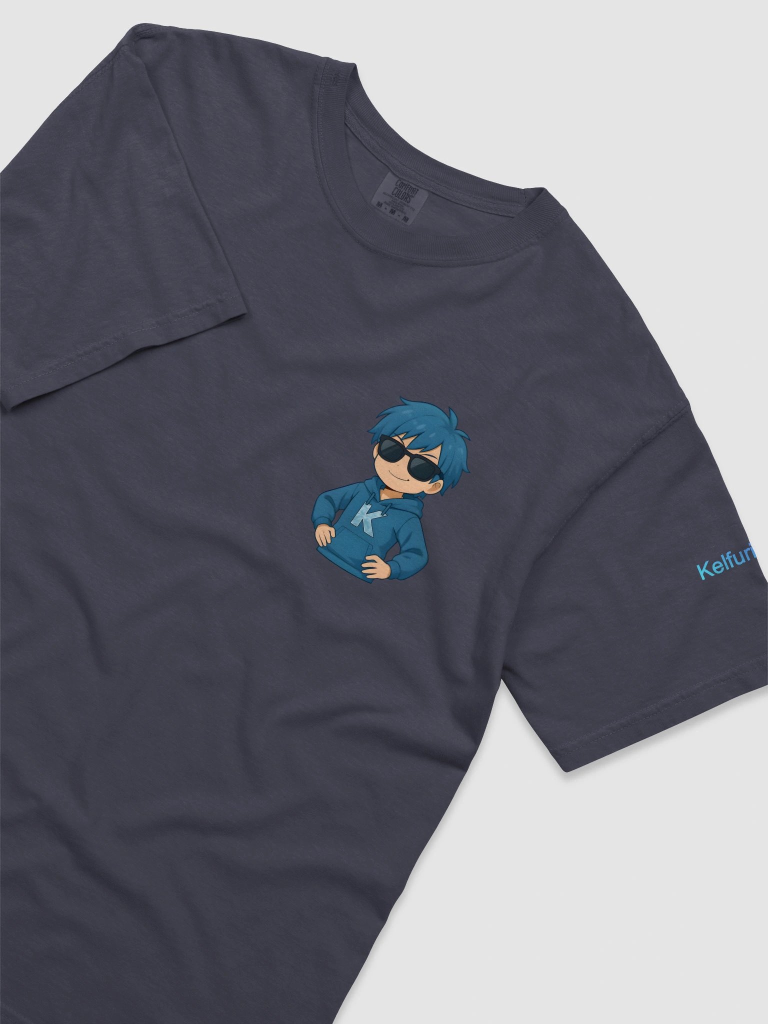 T-Shirt – Navy Blue Kelfurios Print product image (10)