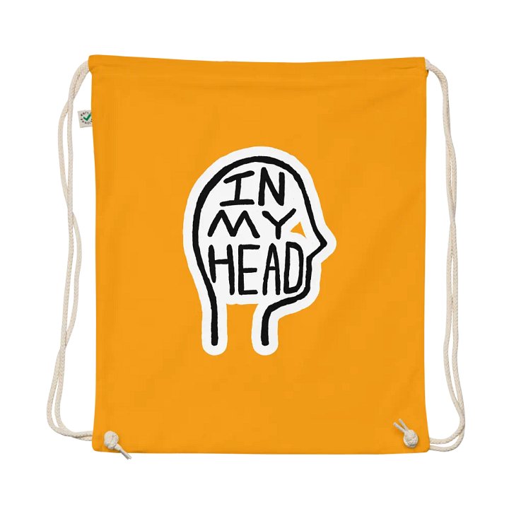 In My Head (bubble design) cotton drawstring bag product image (1)