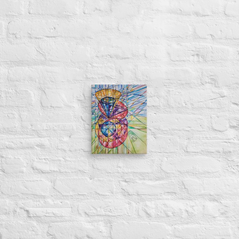 Poinsot's Dancing Cones - Geometric Physics Art Canvas Print product image (3)