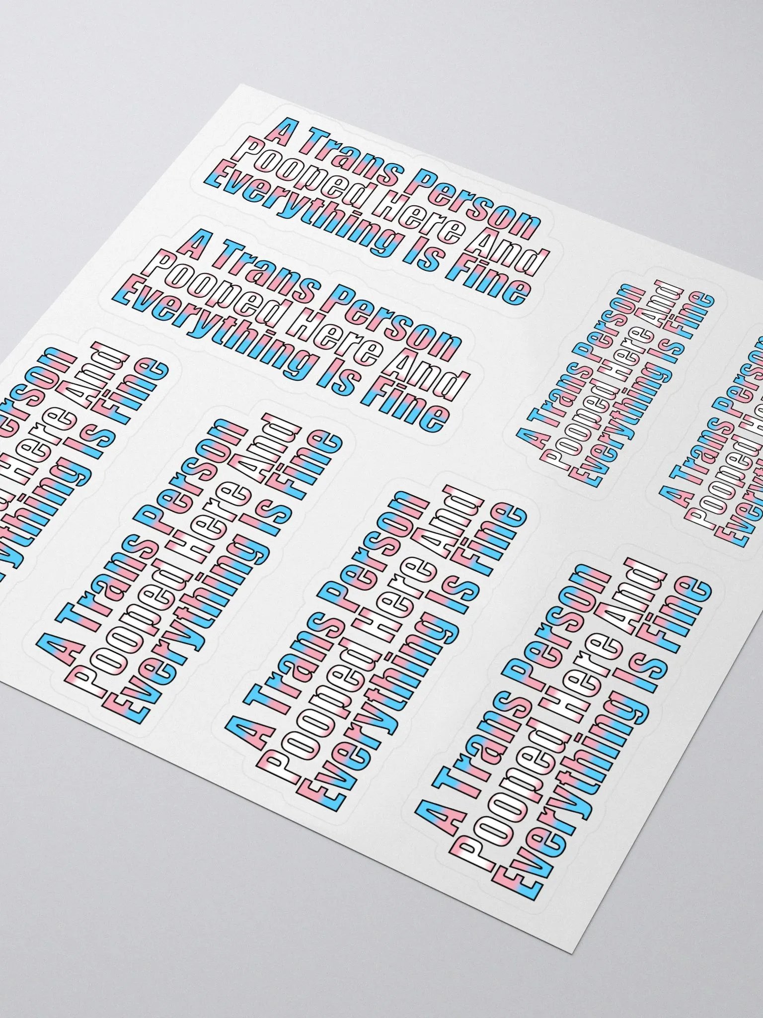 A Trans Person Pooped Here Stickers product image (3)