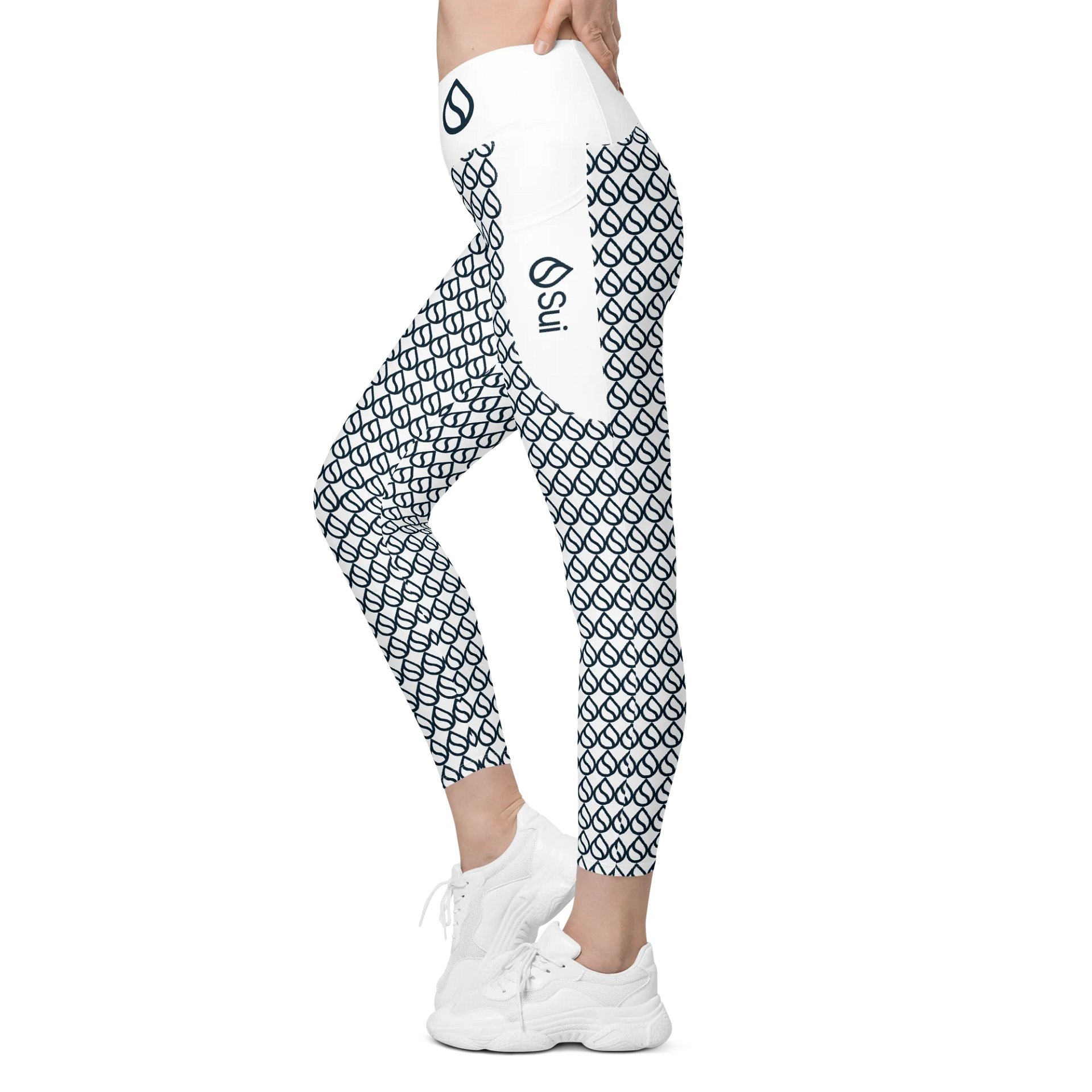 Crossover Leggings with Pockets/Sui product image (3)