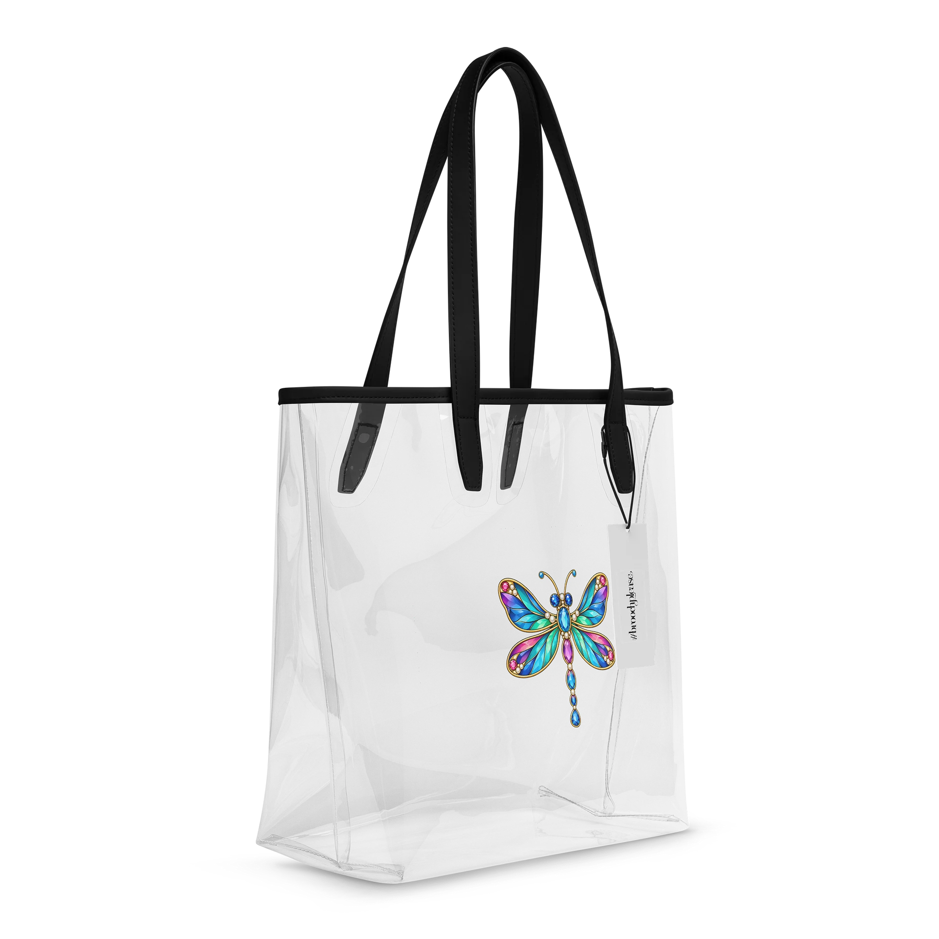 Jewel-inspired Dragonfly Brooch Clear Tote product image (6)