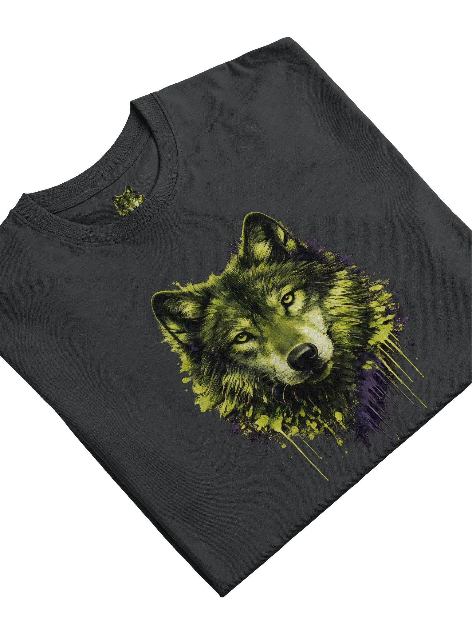 Green Wolf Graphic T-Shirt - Urban Grunge Streetwear Tee product image (75)