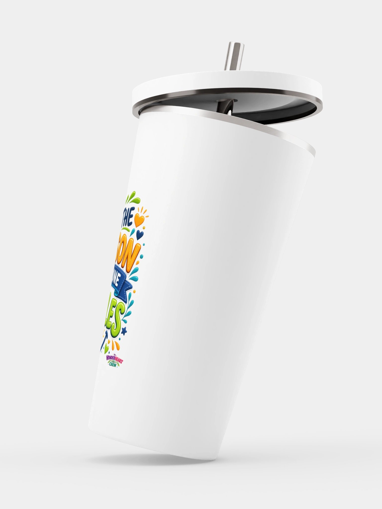 Stainless Steel Insulated Inspirational Tumbler with a Straw - Be the Reason Someone Smiles. product image (3)