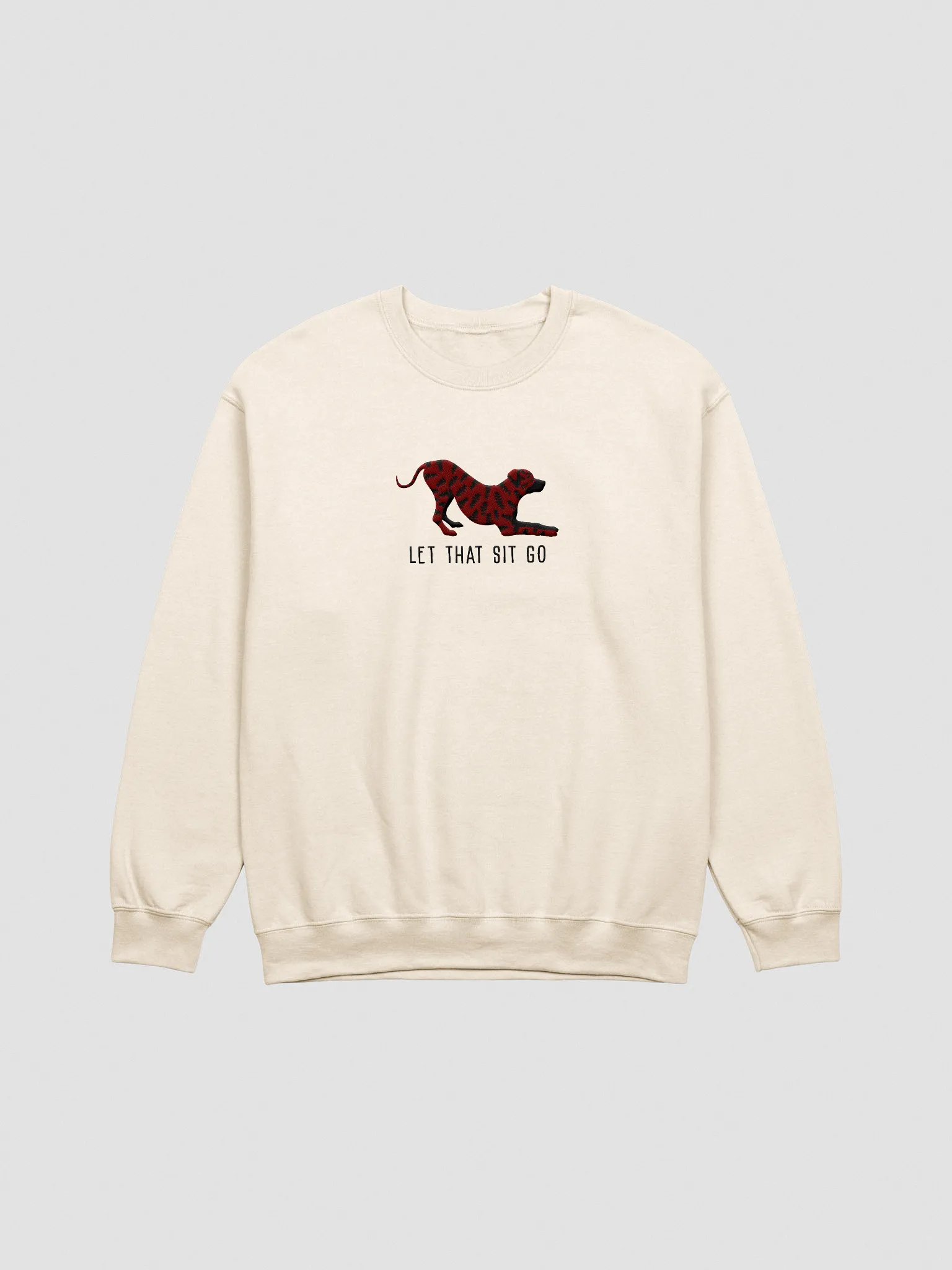 Let That Sit Go Sweatshirt (Embroidered) of a Rhodesian Ridgeback(Brindle) product image (3)
