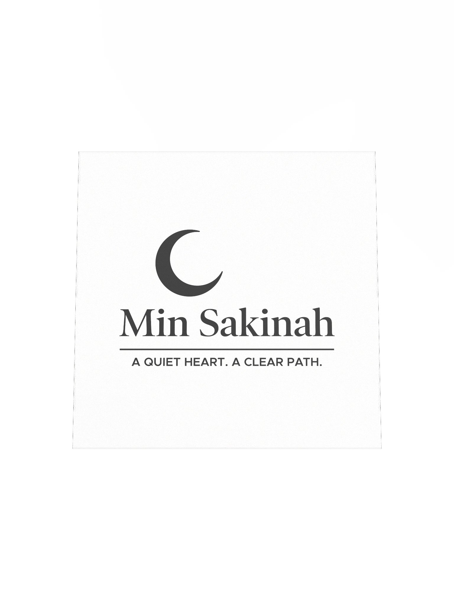 "Min Sakinah Vision" - Minimalist Poster (Wall Art) - Soft Black on White product image (4)