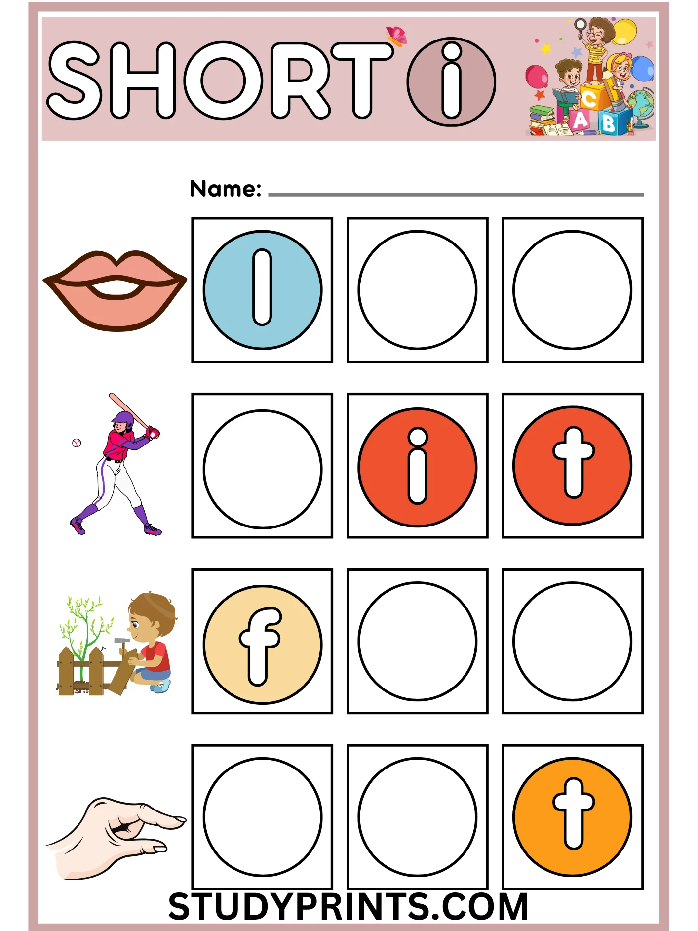 CVC Words Short I – Word & Sentence Completion Worksheets product image (2)