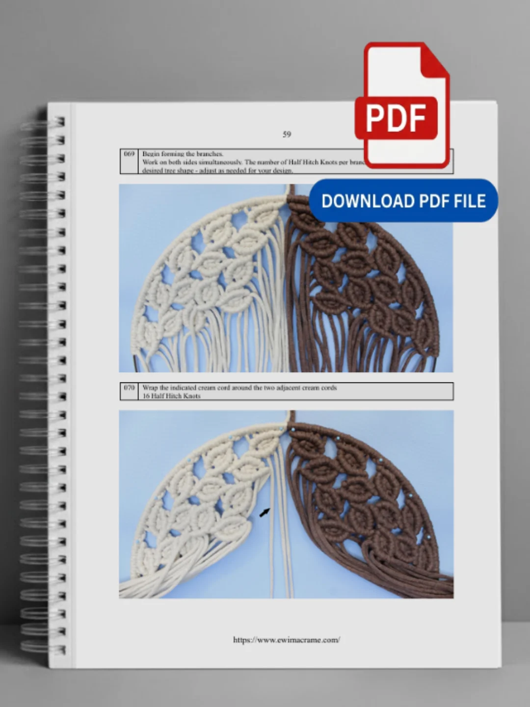 Macrame Tree Two-Tone Design — Photo Tutorial product image (4)