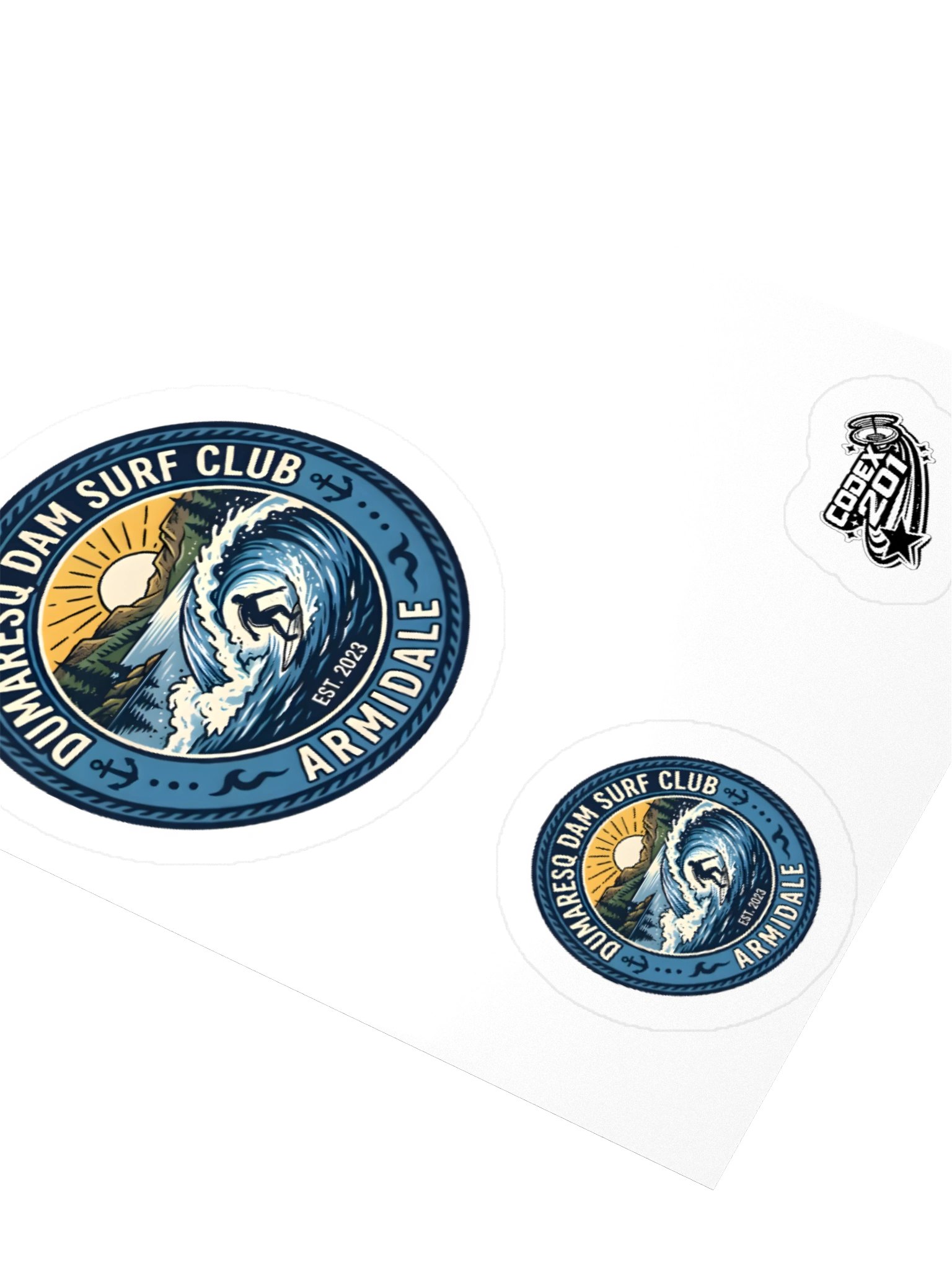 Dumaresq Dam Surf Club Kiss Cut Stickers product image (9)
