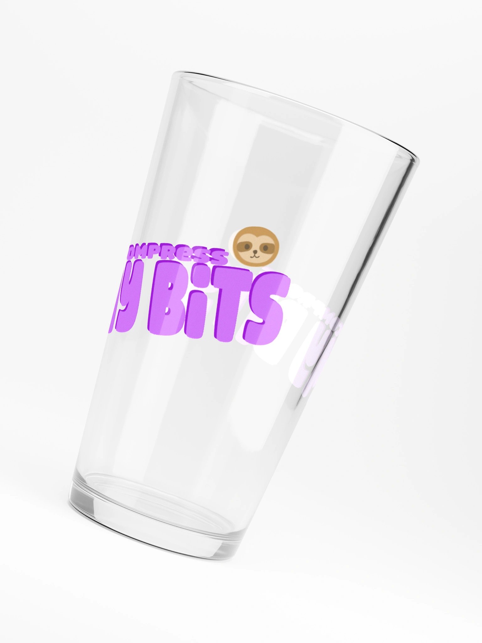 Compress My Bits Pint Glass product image (4)