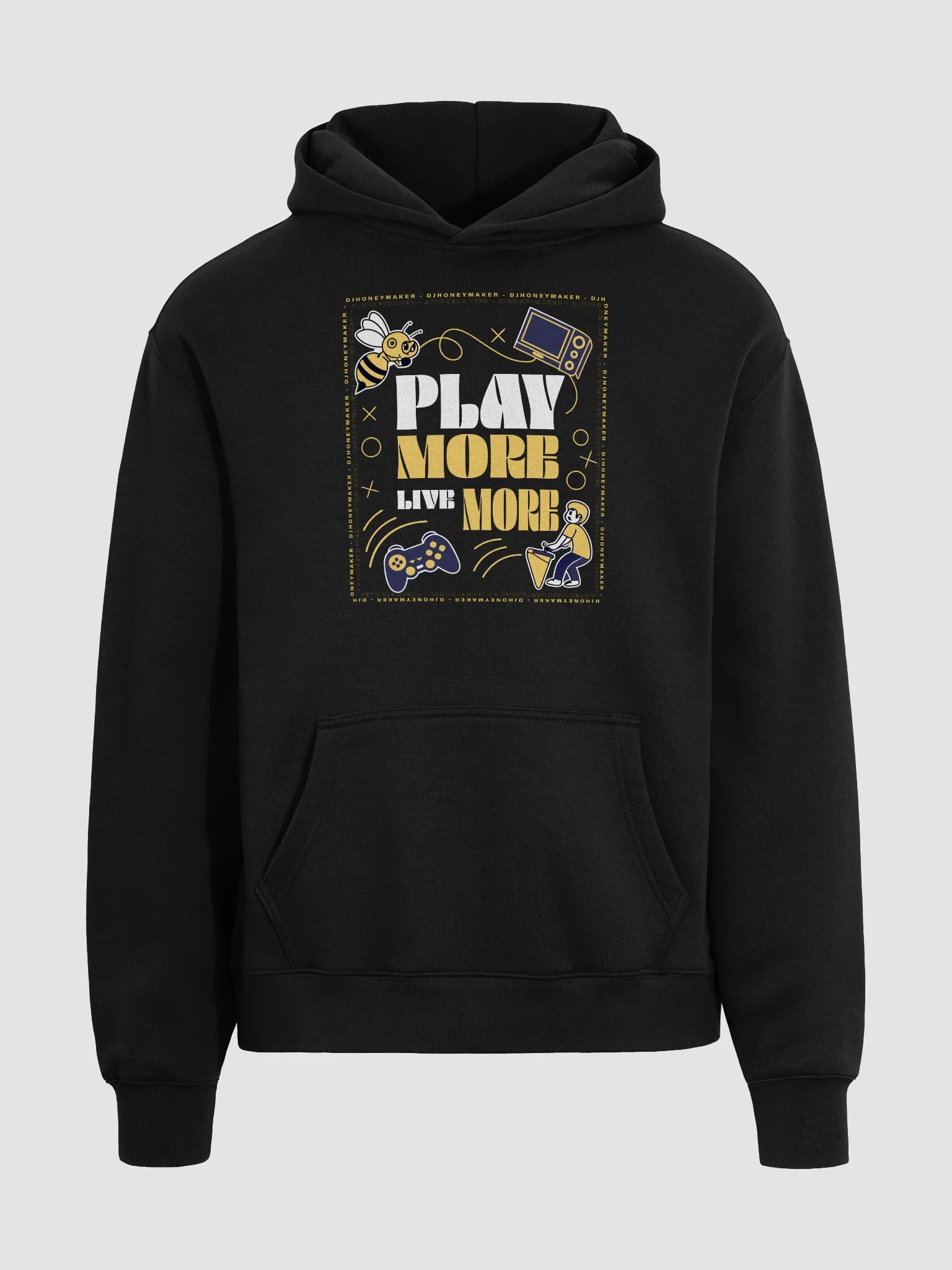 Play More Live More Unisex Premium Oversized Hoodie product image (9)