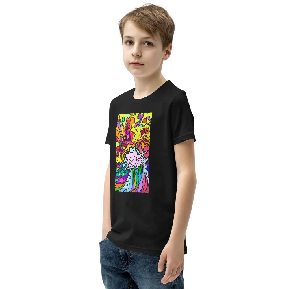 Vibrant Swirls Youth T-Shirt - Wave at Sunset product image (3)