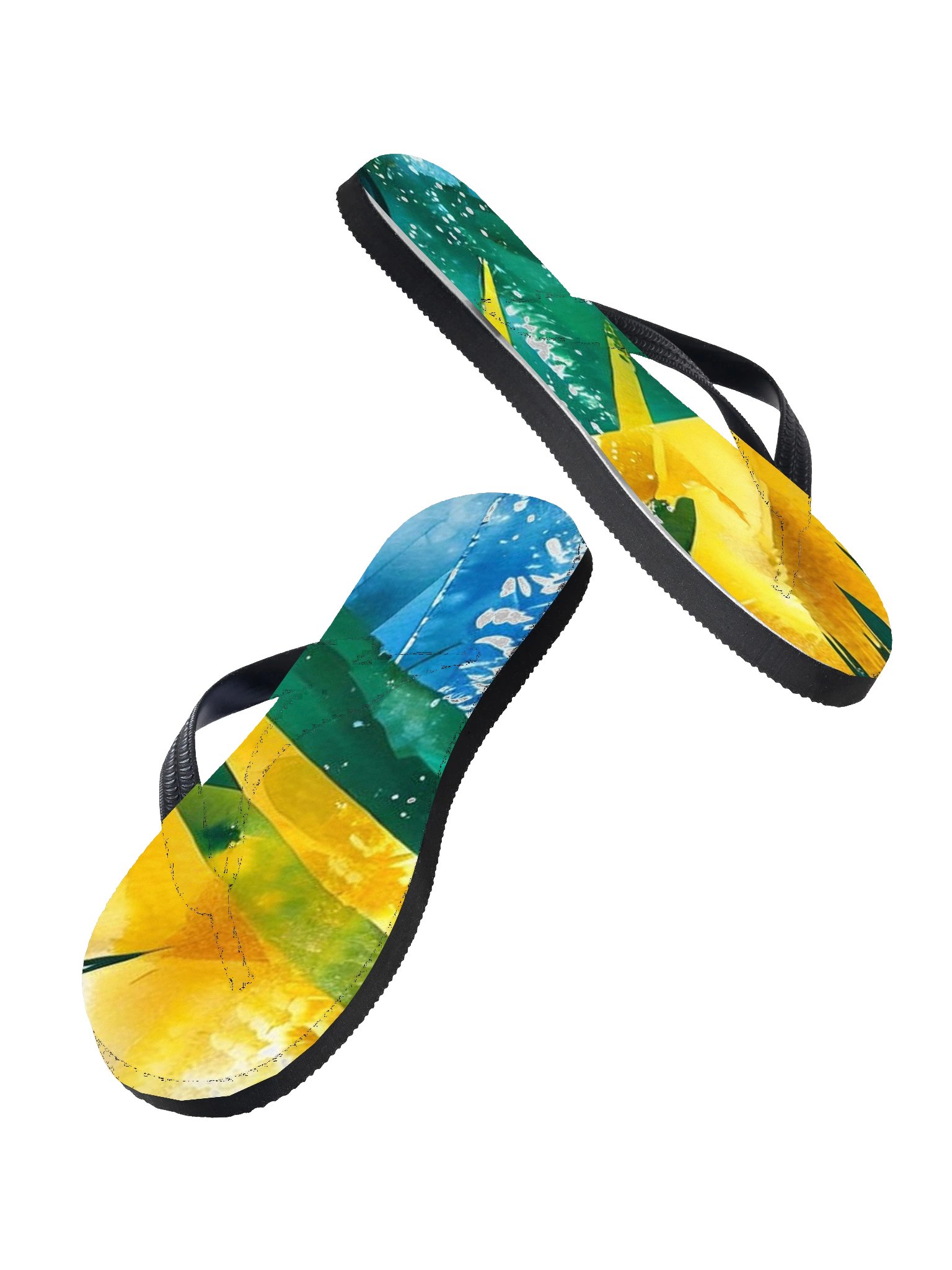 Abstract Diplomat Print - SVG - Caribbean Apples | Toe Post Style Flip-Flops product image (2)