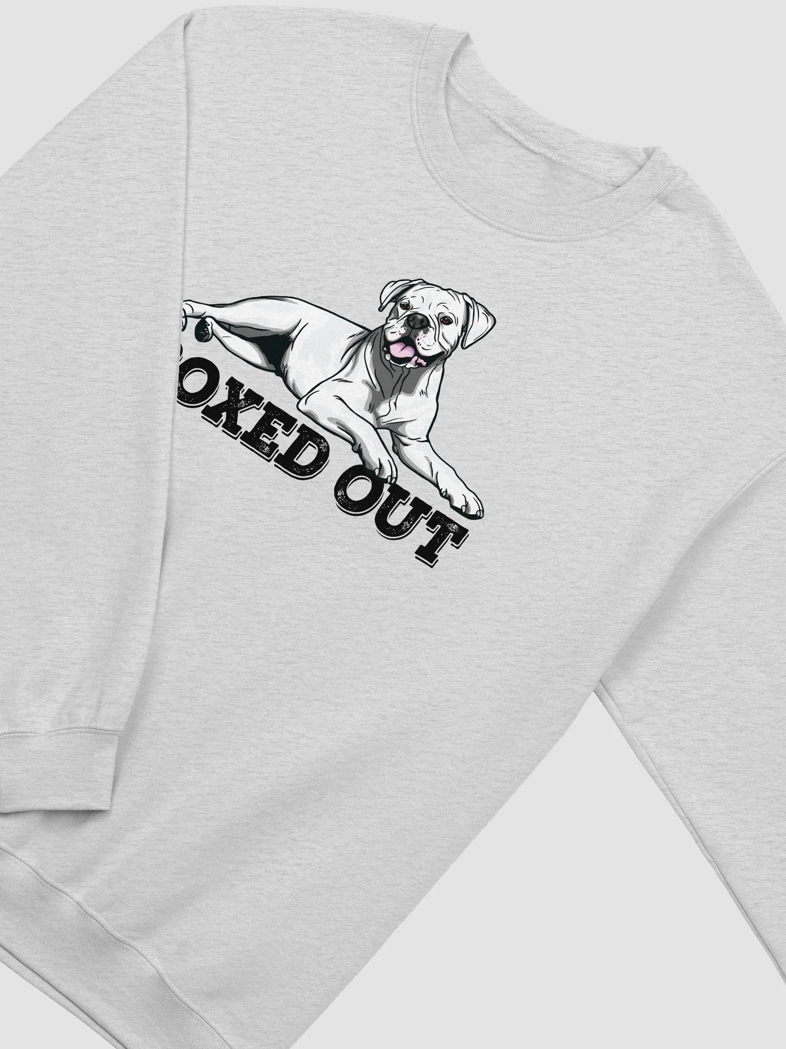 Boxed Out Sweatshirt of a Boxer Dog(White) | Funny Shirt for Boxer Paw-rents product image (4)