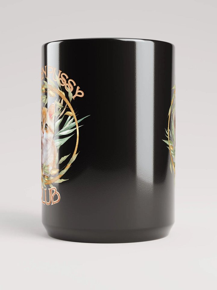 GOLDEN PUSSY CLUB black glossy mug product image (2)