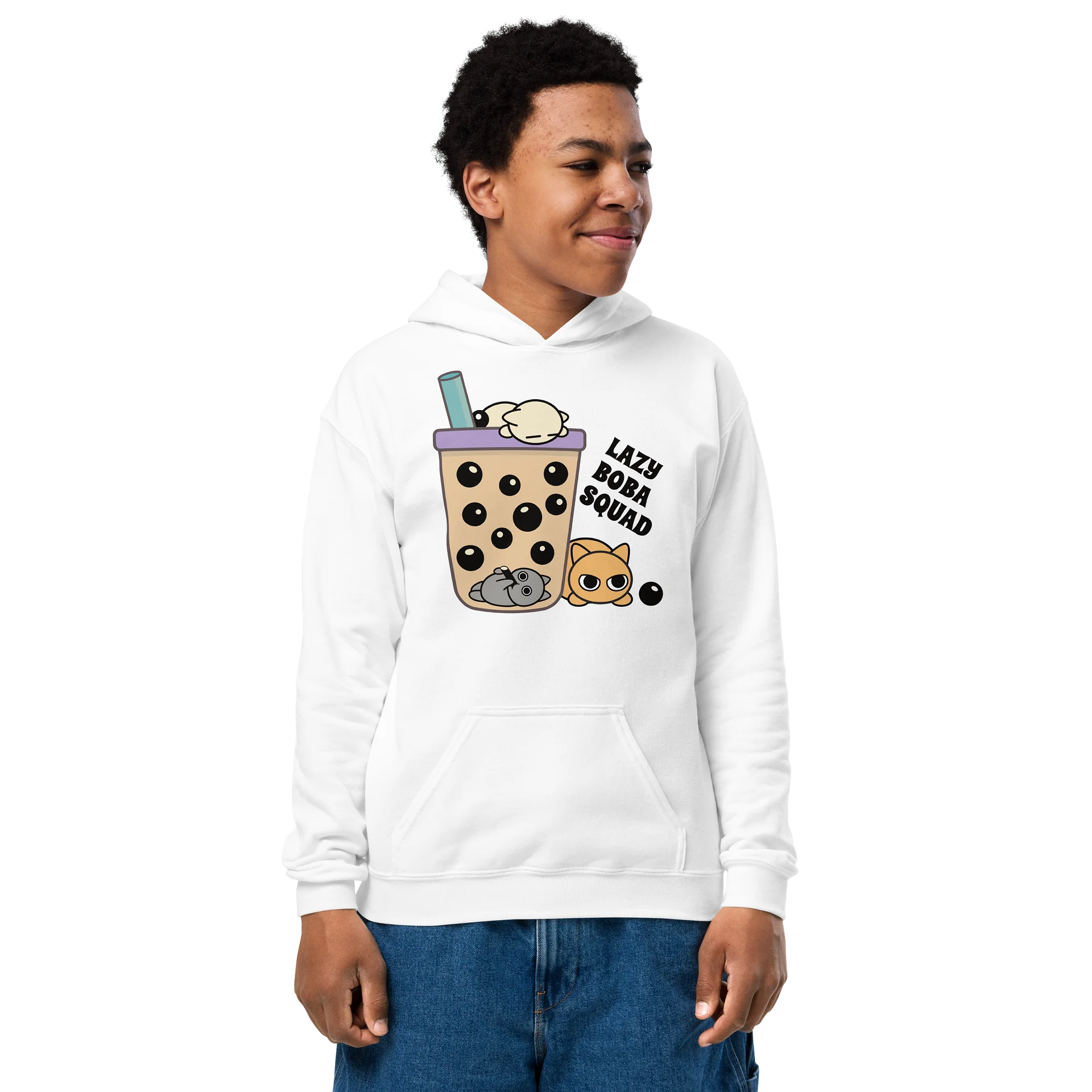 Boba Cat - Unisex Youth Hoodie product image (9)