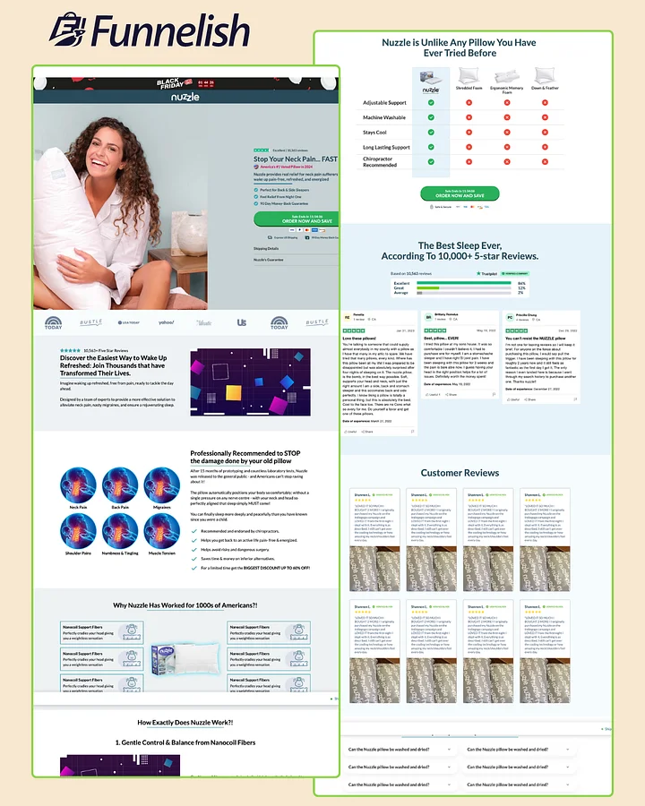 Nuzzle Pillow Product Page | Funnelish Template product image (1)