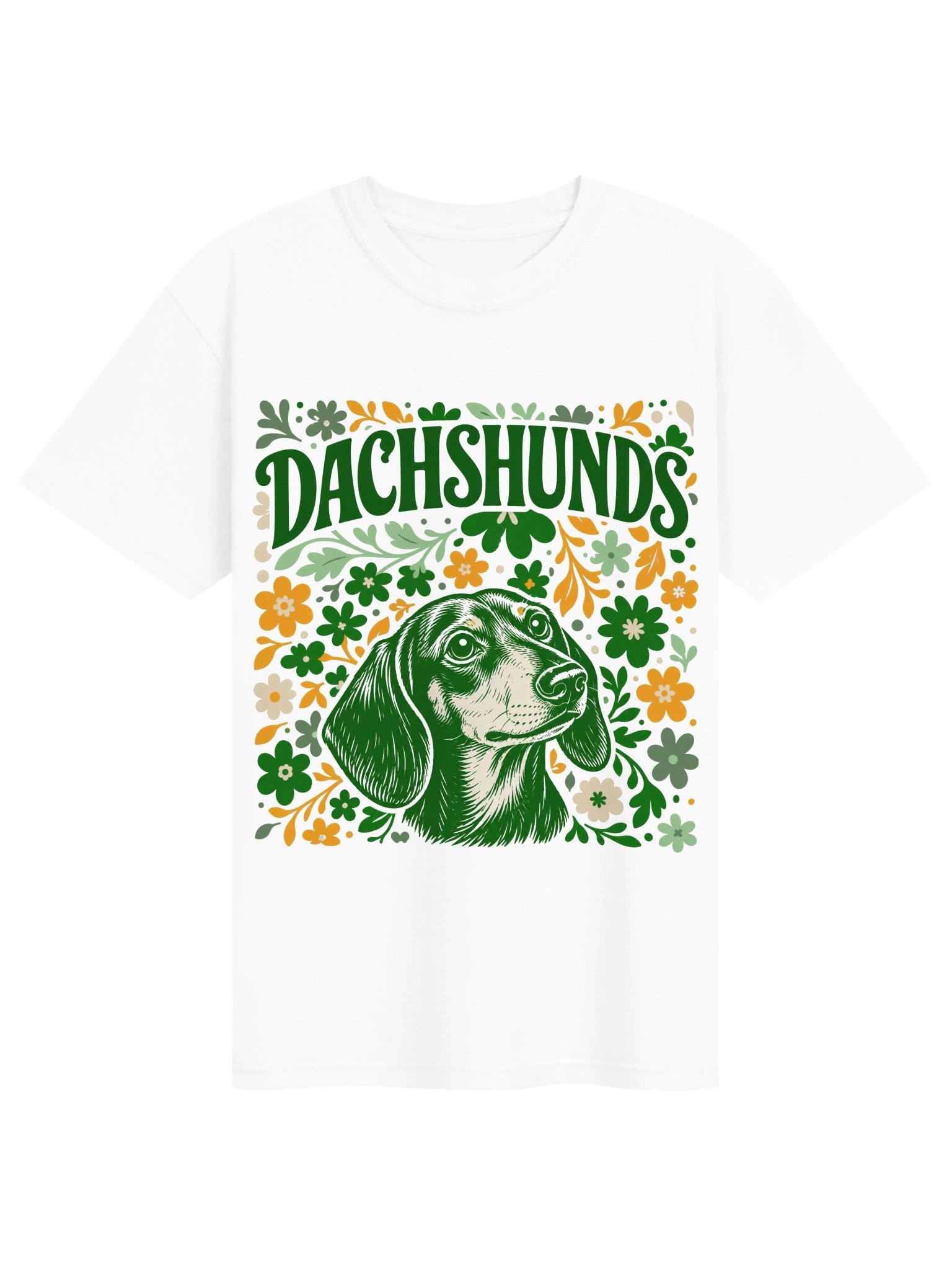 Retro Floral Dachshund Tee product image (1)