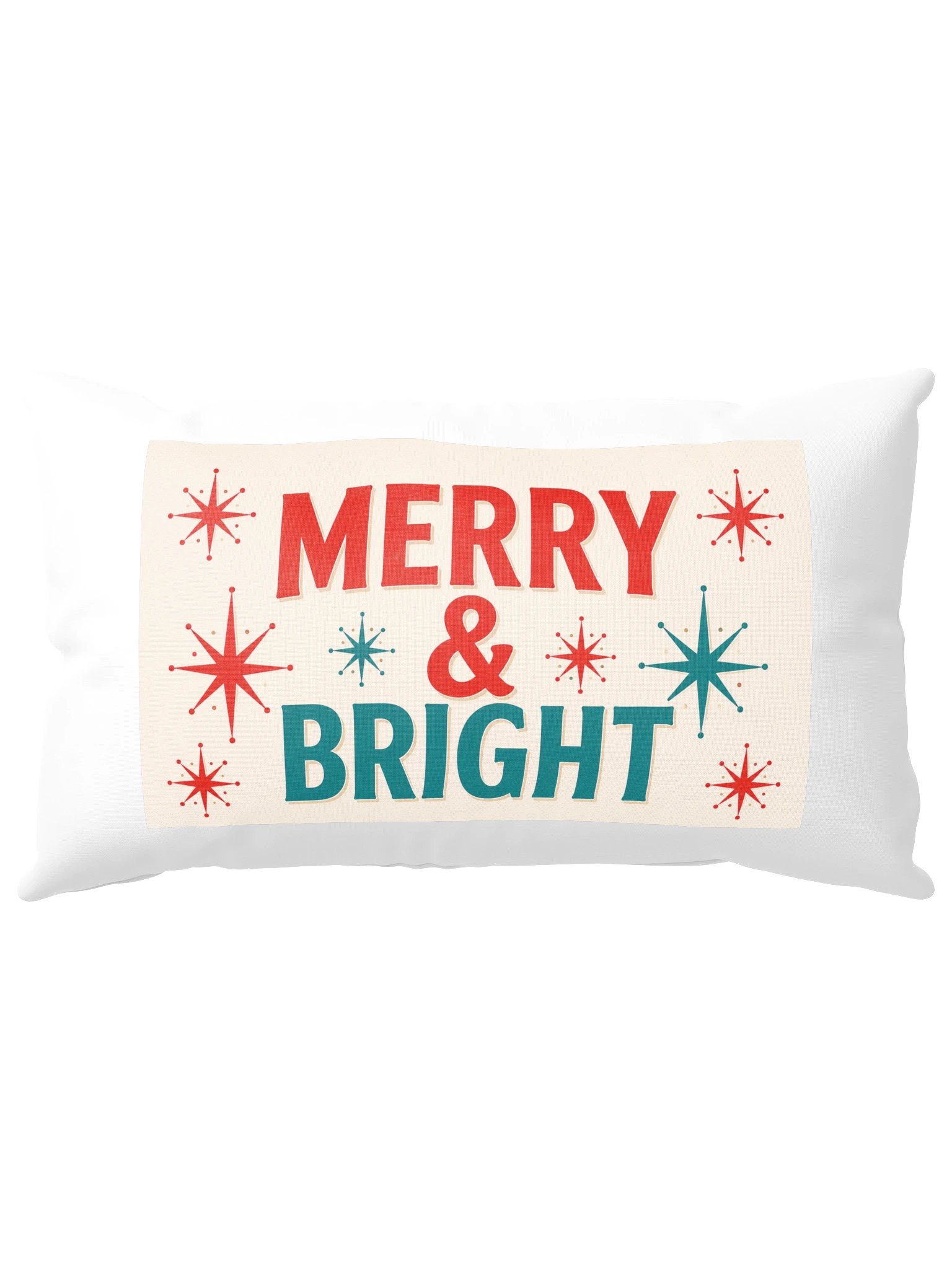 Merry & Bright Retro Christmas Lumbar Pillow product image (5)