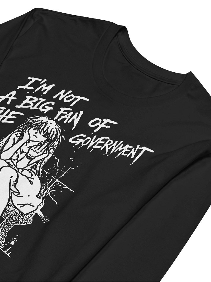 NOT A BIG FAN - T-shirt long sleeves. black vers. product image (2)