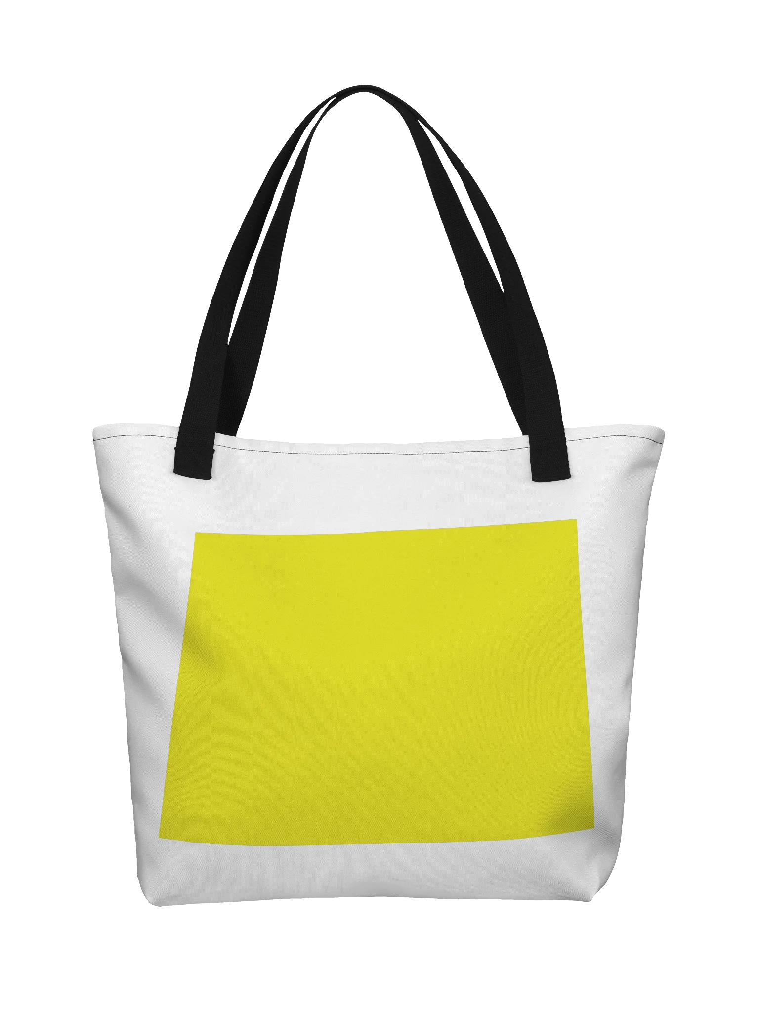 Yellow word tote - white product image (1)
