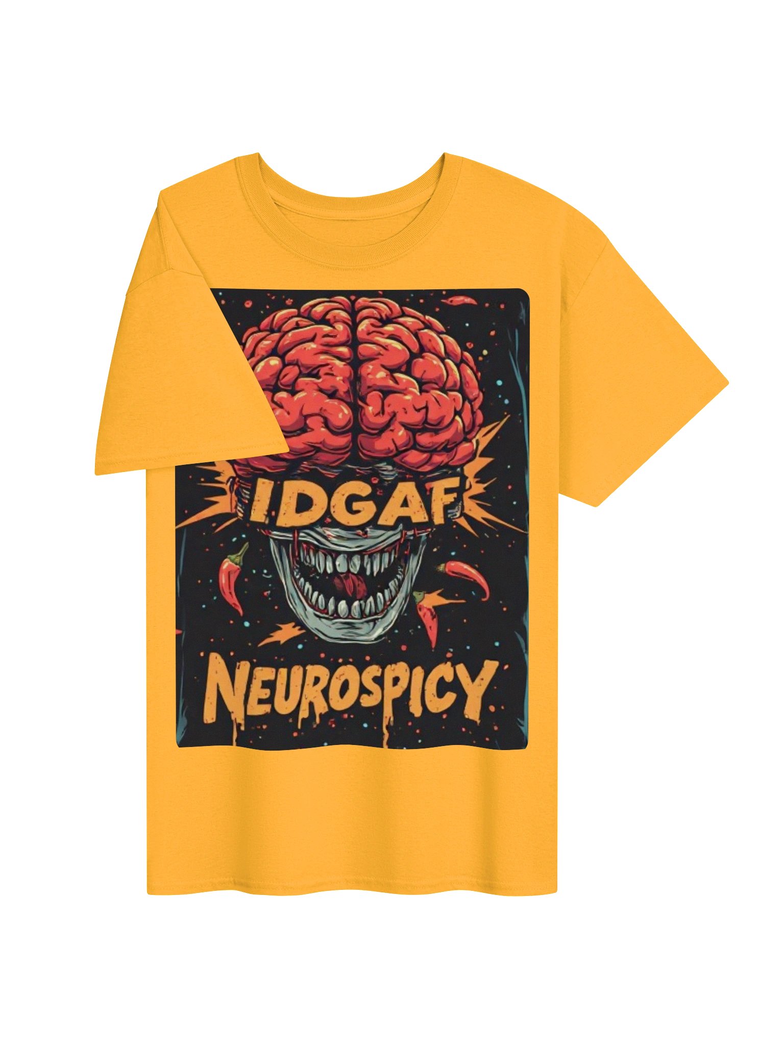 IDGAF Neurospicy Chili Brain Tee product image (20)