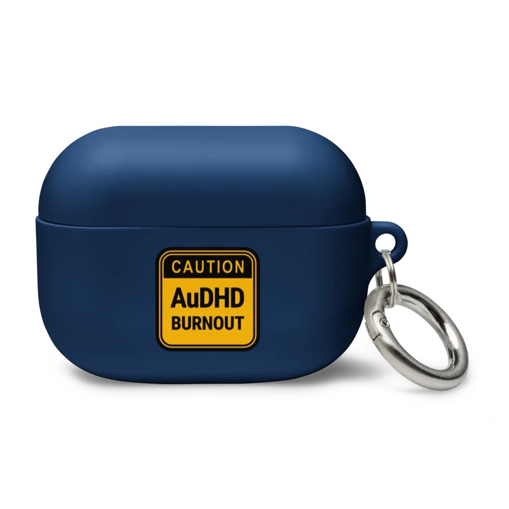 CAUTION: AuDHD BURNOUT (black outline) airpods case product image (7)