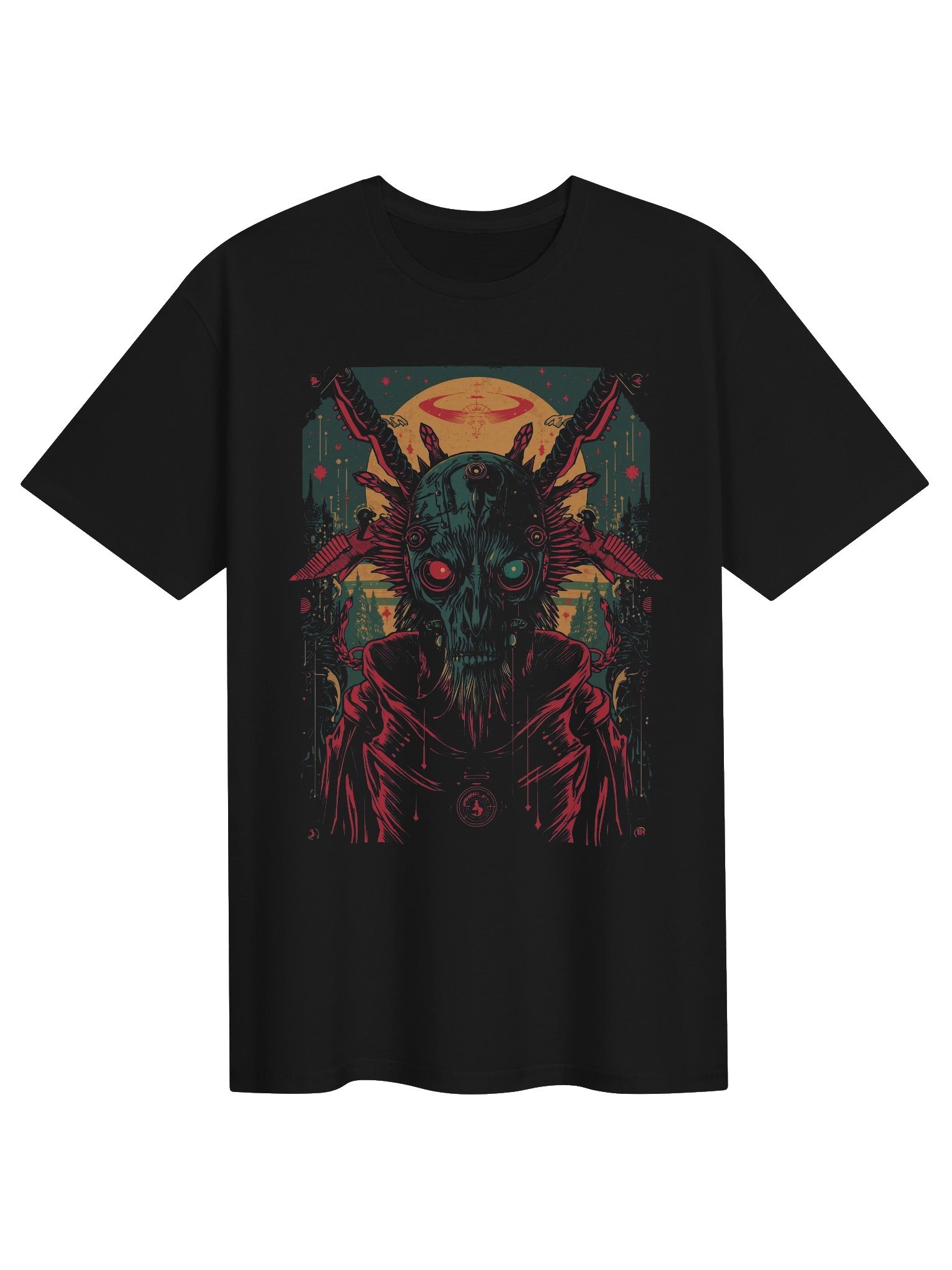 Eerie Sun Skull T-Shirt product image (1)