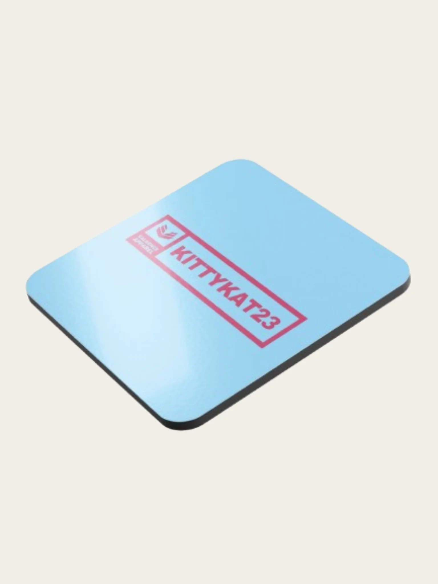 Kittykat23 Cork Coaster - Light Blue product image (3)