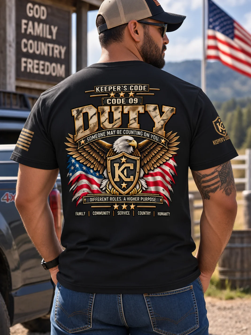 Keeper’s Code™ Men’s CODE 09 Duty Higher Purpose T-Shirt product image (2)