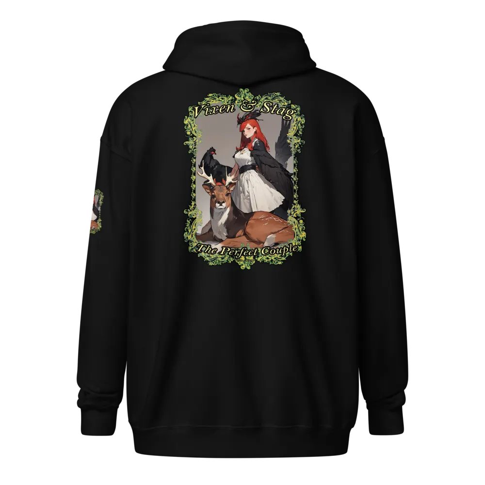 Vixen and Stag the perfect couple zip front hoodie product image (1)