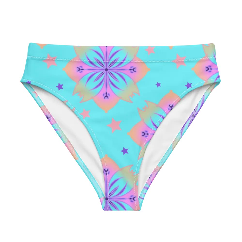 Pretty Pastel Bow Pattern High Waisted Bikini Bottom product image (6)
