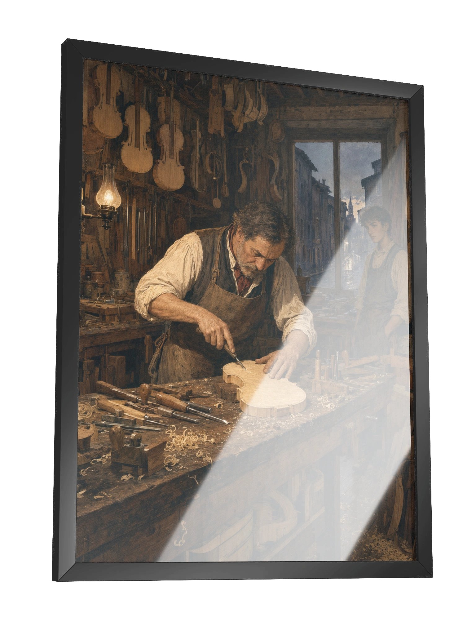 Il Liutaio di Cremona — Framed Matte Art Print product image (5)