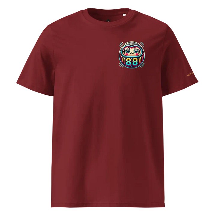 Prosperity 88 Organic Cotton Daruma Doll Unisex T-Shirt product image (1)