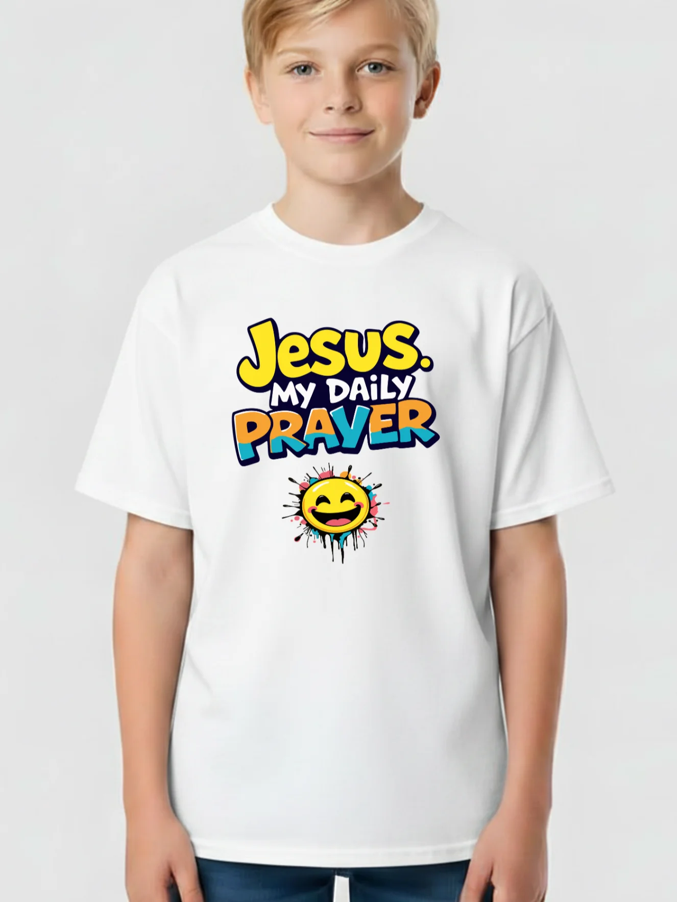 Jesus My Daily Prayer Boys T-shirt product image (2)