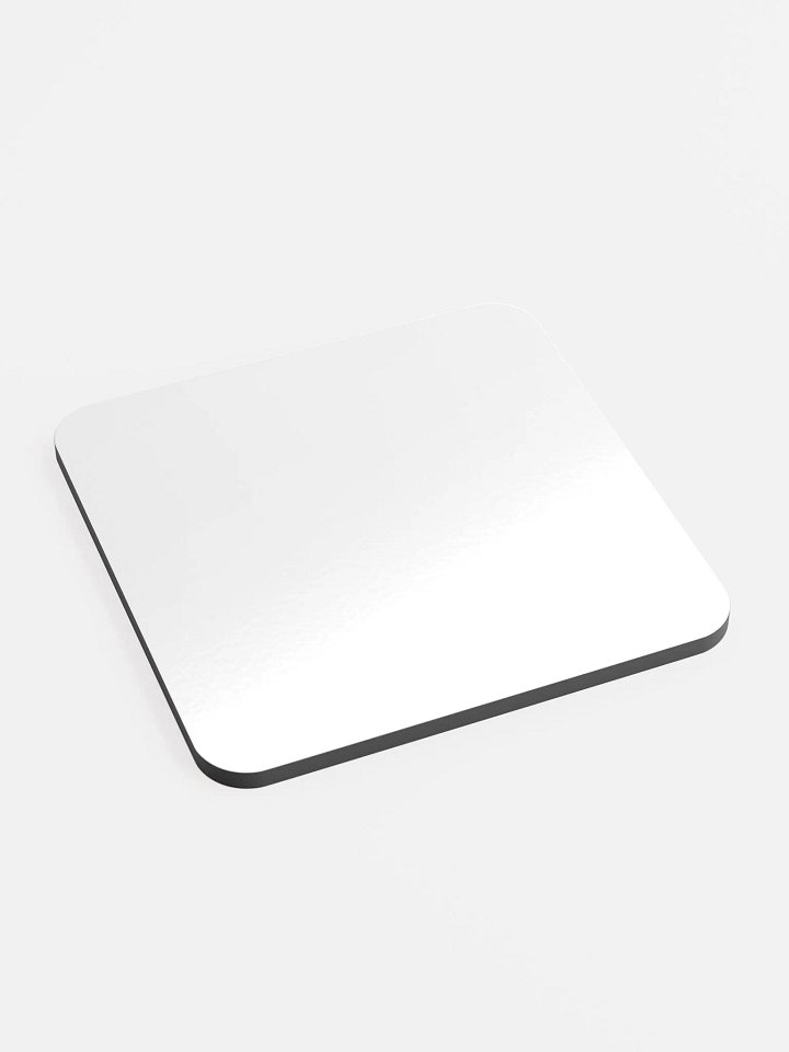 White Eco-Gloss Cork Coaster product image (2)