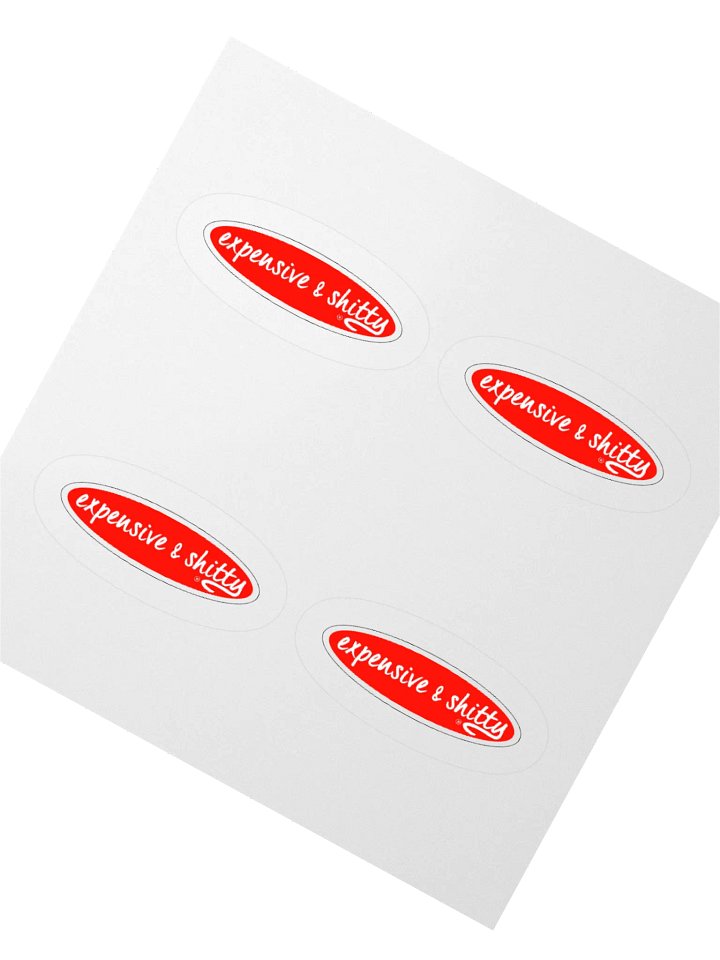 EXPENSIVE & SHITTY STICKERS (4-PACK) product image (2)