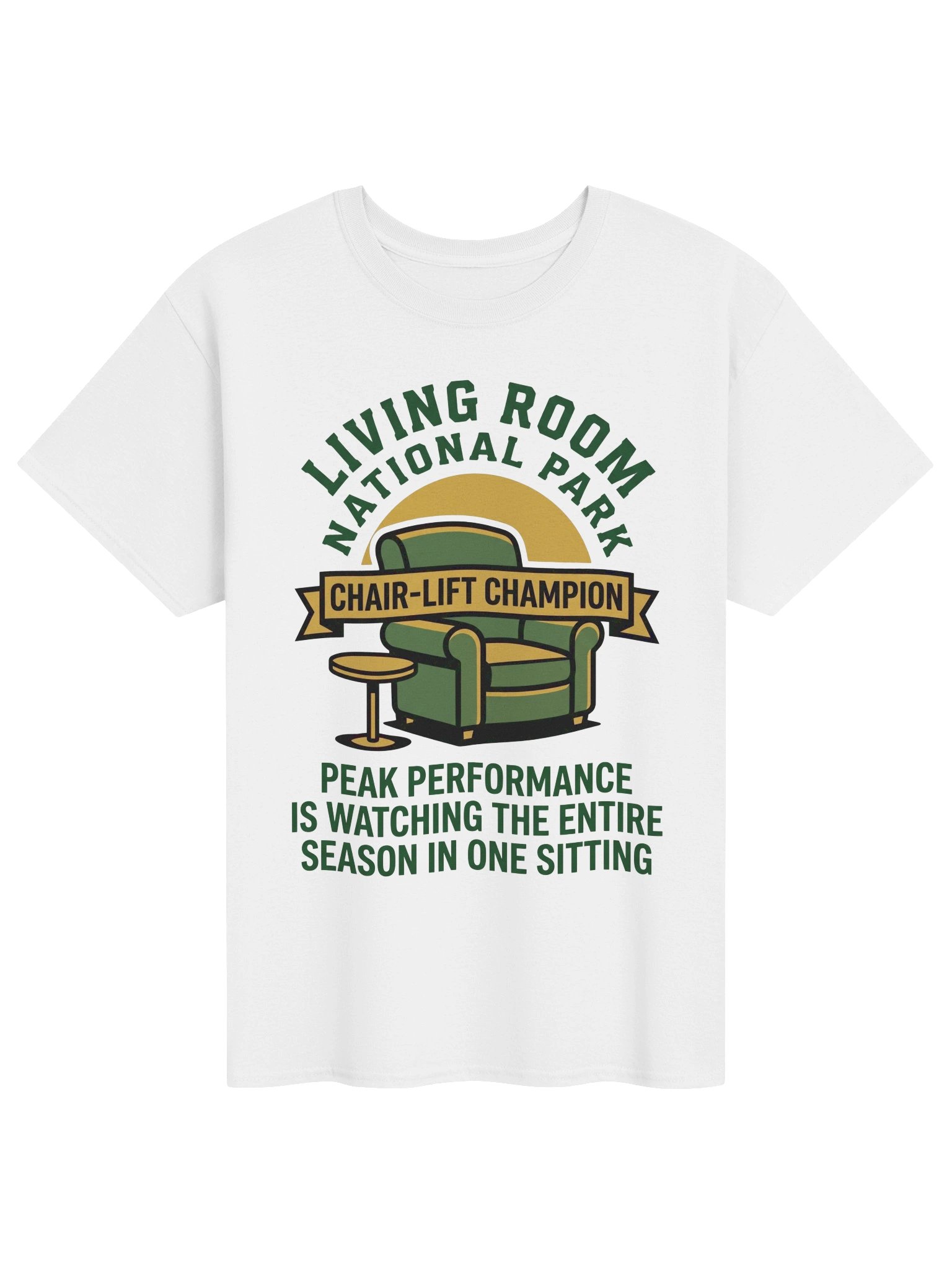 Living Room National Park Funny Binge-Watching Homebody T-Shirt product image (1)