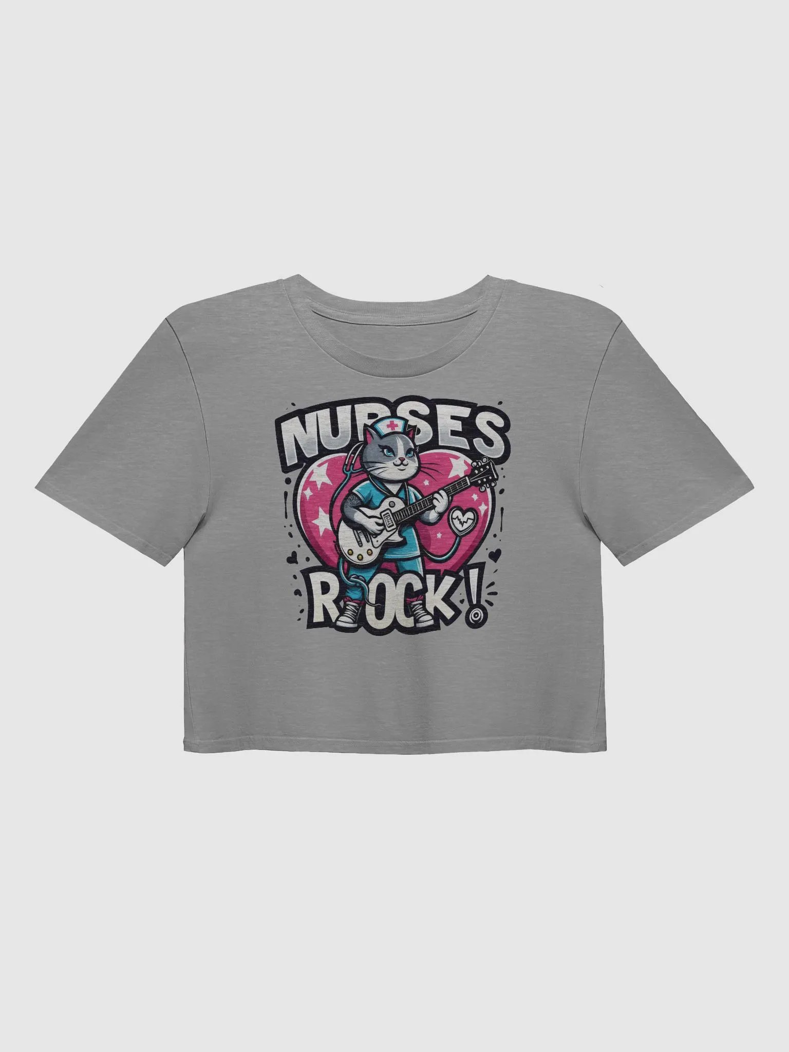 Nurse's Rock! Illustrated Crop Top product image (1)