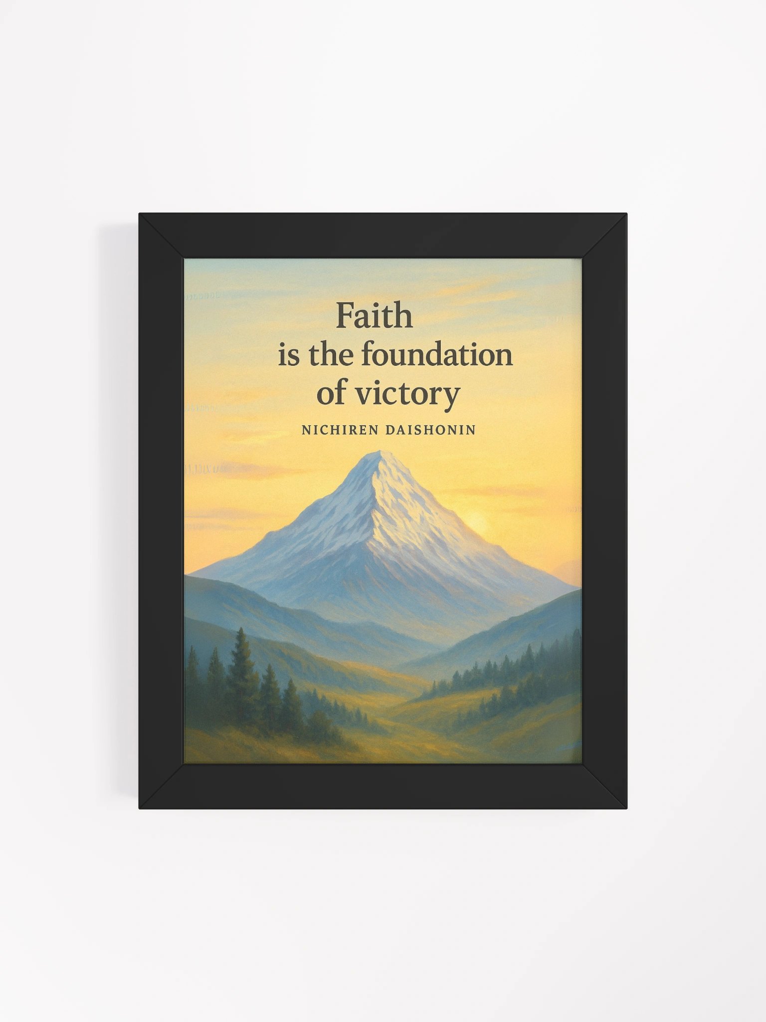 Nichiren Daishonin Quote Wall Art – Faith is the Foundation of Victory product image (4)